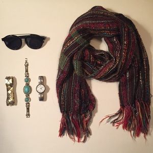 Multi color woven scarf